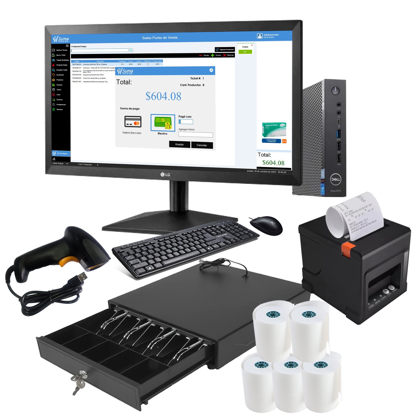 Kit punto De Venta Abarrotes Ferreterías Carnicerías Tecnología